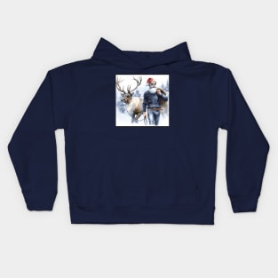 Santa's stroll Kids Hoodie